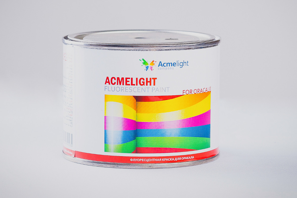 

Флуоресцентная краска для пленки Oracal Acmelight Fluorescent paint for Oracal оранжевая 0,5 л