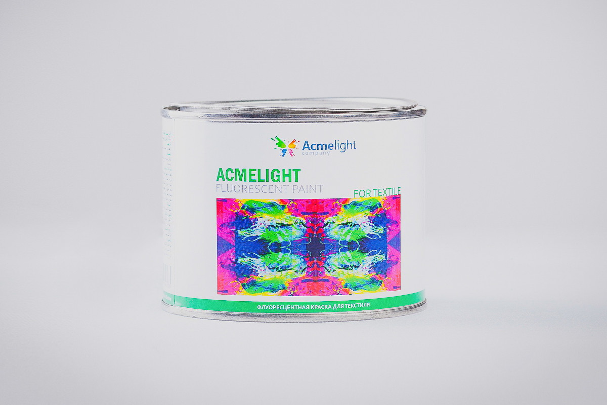 

Флуоресцентная краска для тканей Acmelight Fluorescent paint for Textile оранжевая 0,5 л