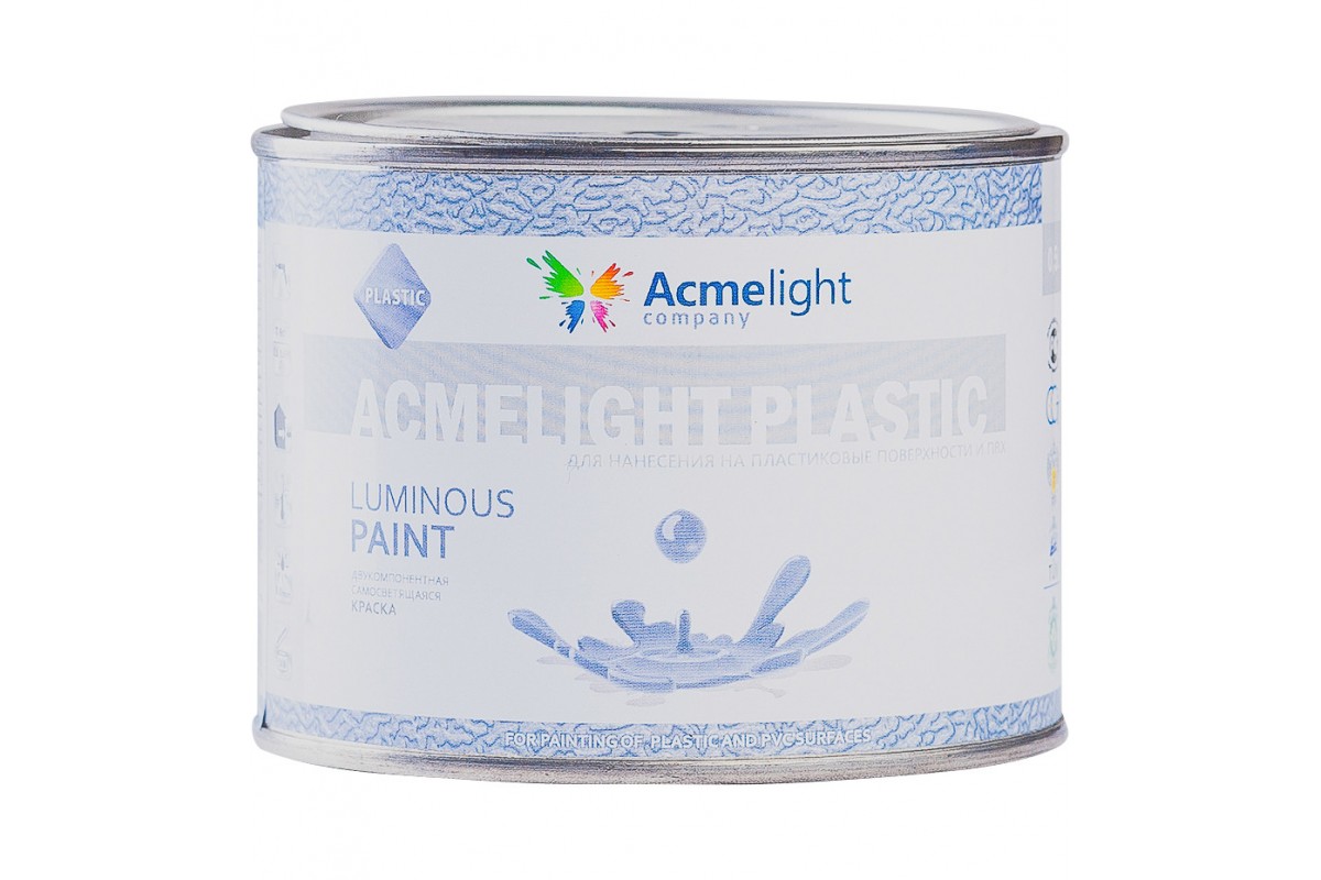 

Краска светящаяся, двухкомпонентная, для пластика AcmeLight Plastic синяя с синим свечением 0,75 л