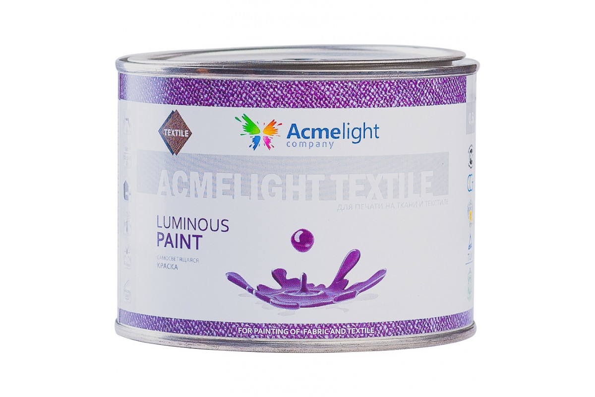 

Краска светящаяся, для тканей AcmeLight Textile синяя с синим свечением 0,5 л