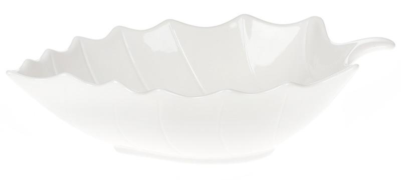 

Набор 4 фарфоровых салатника (салатницы) Bona"White City Лист" 1200 мл Ø30.5 см (BD-988-182)