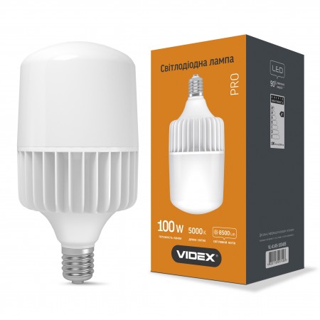 

LED лампа VIDEX A145 100W E40 5000K 220V 8 шт/ящ (145088)