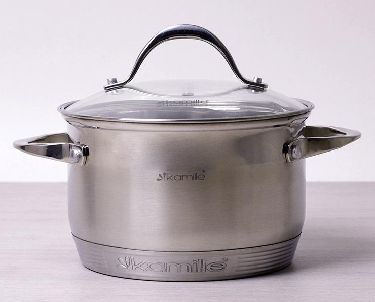 

Кастрюля Kamille Mystery 2.9л со стеклянной крышкой, 7-слойное дно