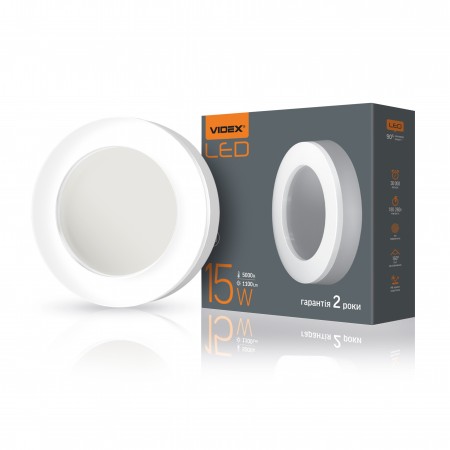 

LED светильник ART (ЖКХ) круглый VIDEX 15W 5000K 220V (24шт\ящ) (144974)