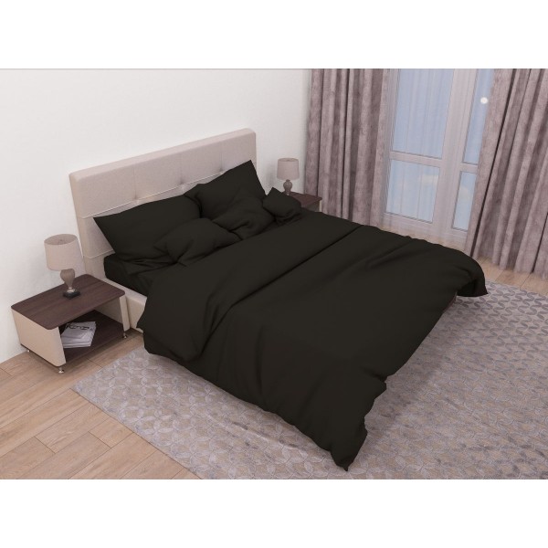 

Комплект постельного белья SoundSleep Сasual black ранфорс полуторный