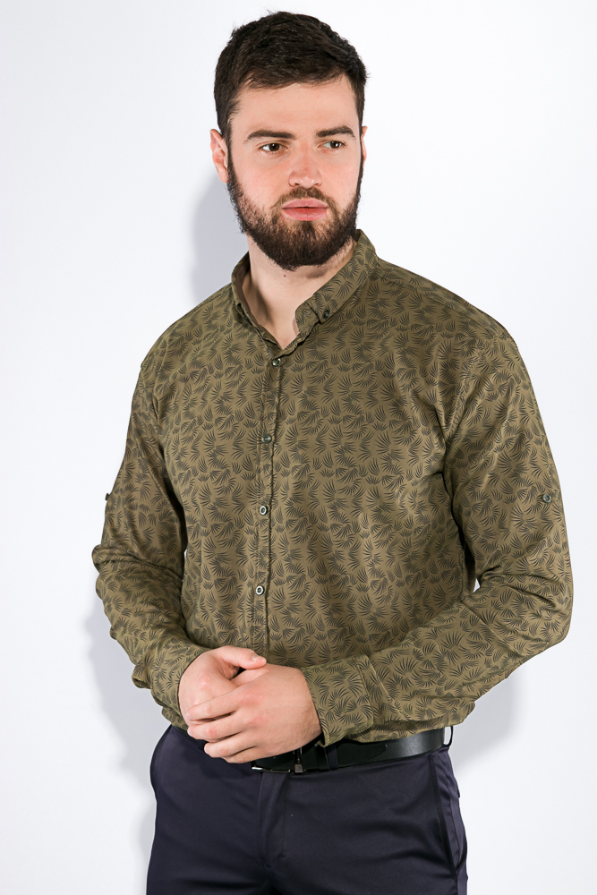 

Мужская рубашка (AG-0010763) AGER XXL Хаки 000042862