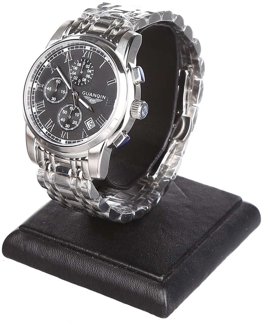 

Мужские часы Guanqin Silver-Black-Silver GS19095 CS