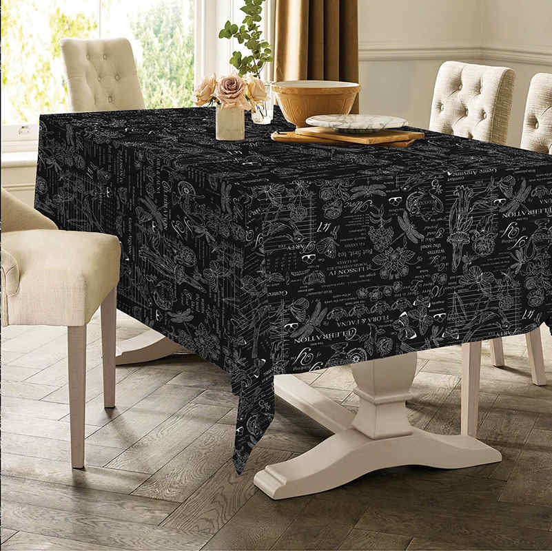 

Скатерть на стол CottonTwill 145х300 см Черный 000021114