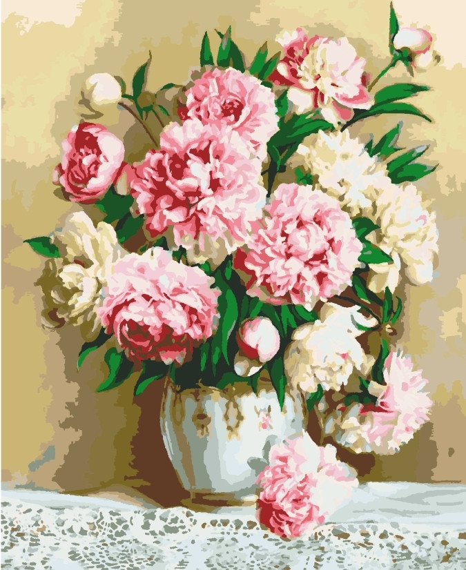 

Картина по номерам Нежно-розовые пионы, 40x50 см., Идейка