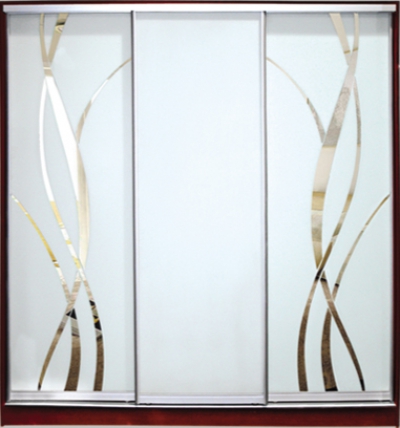 

Шкаф купе Luxe Studio Стандарт-1 Зеркало с Пескоструем-3 2400x2300x600 трехдверный