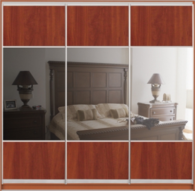 

Шкаф купе Luxe Studio Стандарт-1 ДСП/Тонированное зеркало 2400x2100x600 трехдверный