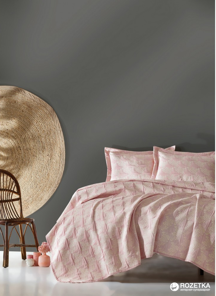 

Покрывало Cotton Box Sara Pudra 240x250 + наволочки 50x70 2 шт