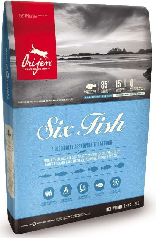 

Сухой корм для кошек Orijen Six Fish Cat 5.4 кг