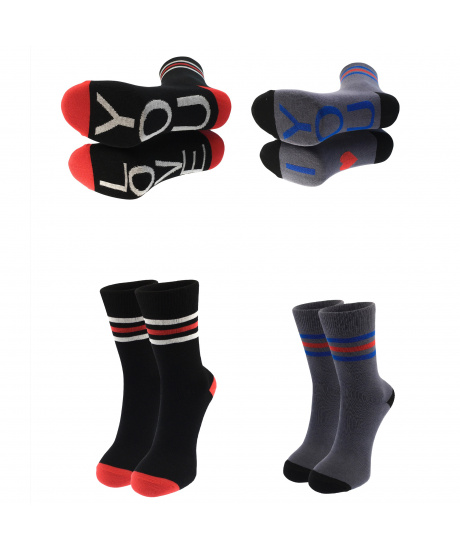

Подарочный набор носков для влюбленых пар BlackGrey от MK SOCKS Разноцветный W-1004
