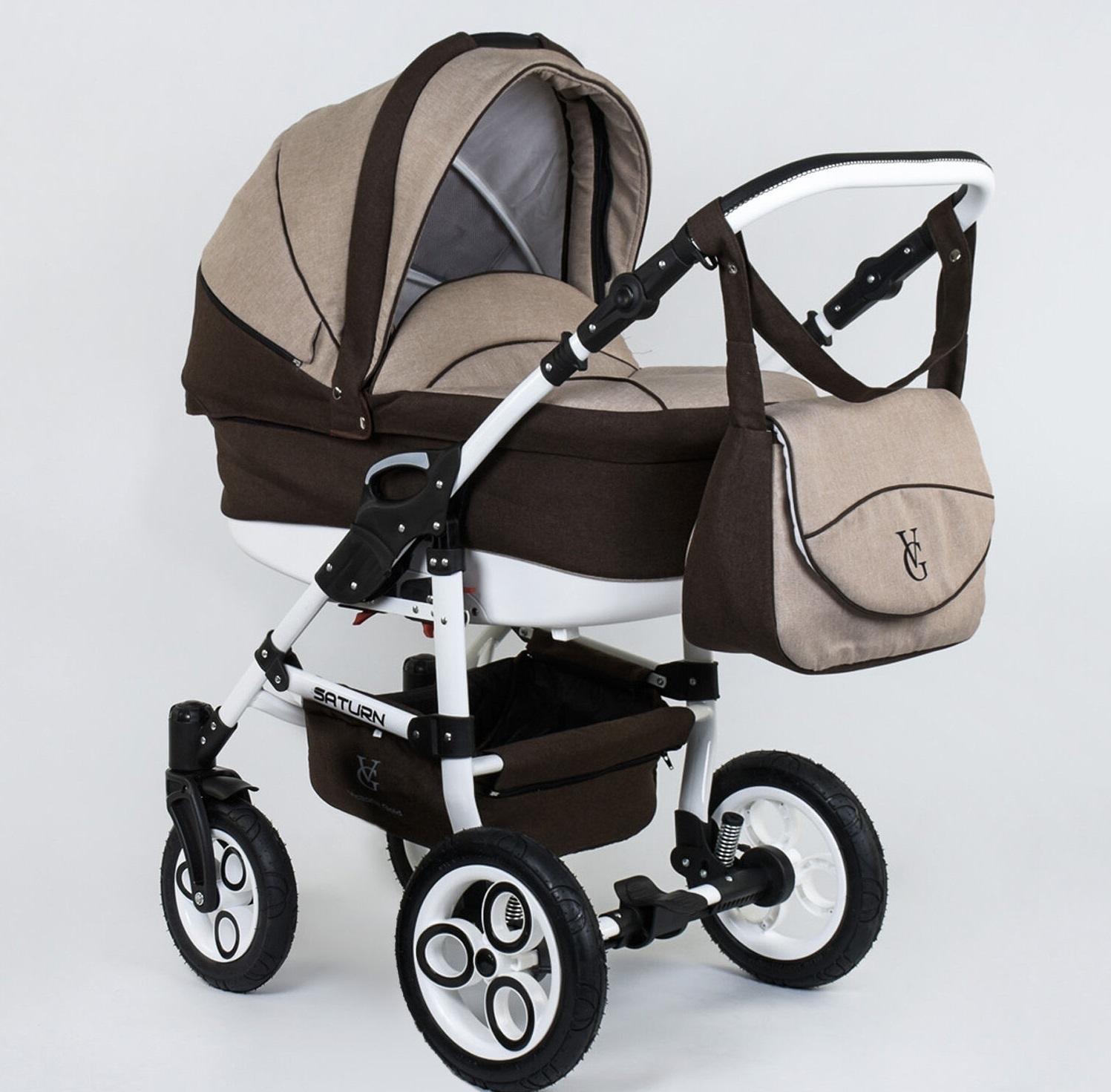 

Универсальная коляска 2 в 1 Victoria Gold Saturn 3 Len 0186-L10 Сhocolate / Beige (Saturn 3L)