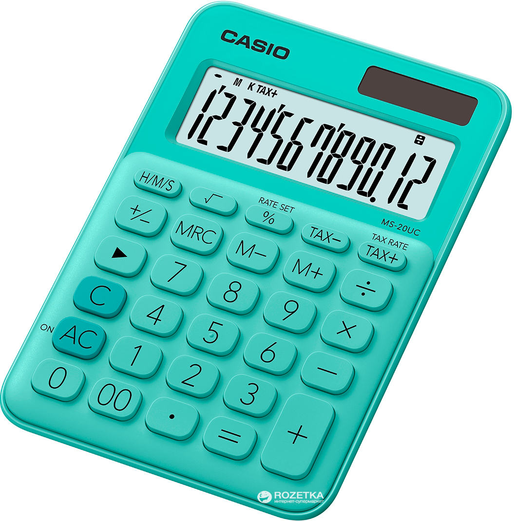 

Калькулятор Casio 12 разрядный 105х149.5х22.8 (MS-20UC-GN-S-ES)