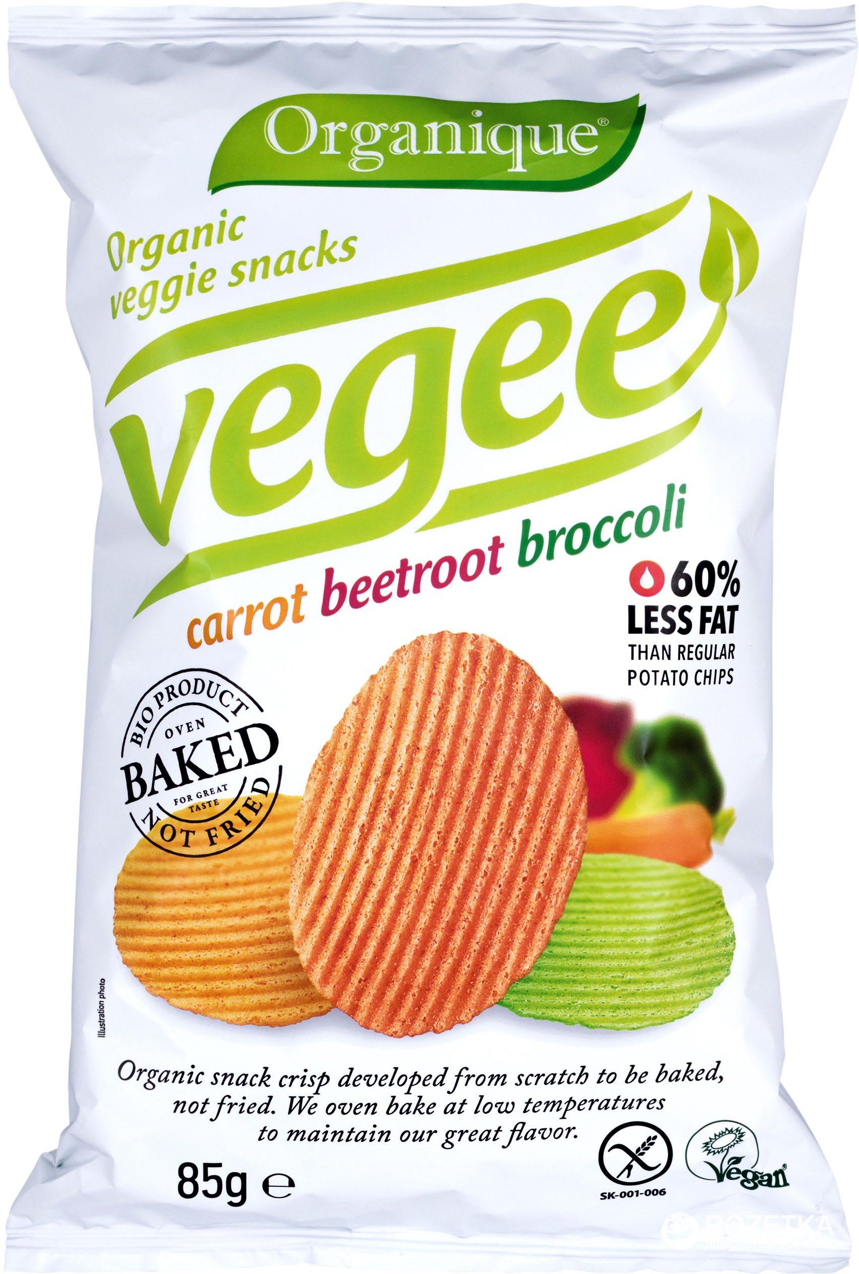 Акція на Упаковка чипсов картофельных McLloyd`s Vegee С овощами органические 85 г х 10 шт (8588004638143/8588004638266) від Rozetka UA