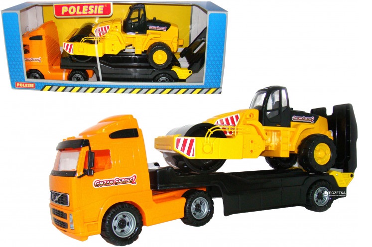 

"Volvo", автомобиль-трейлер + дорожный каток (в коробке) 36902