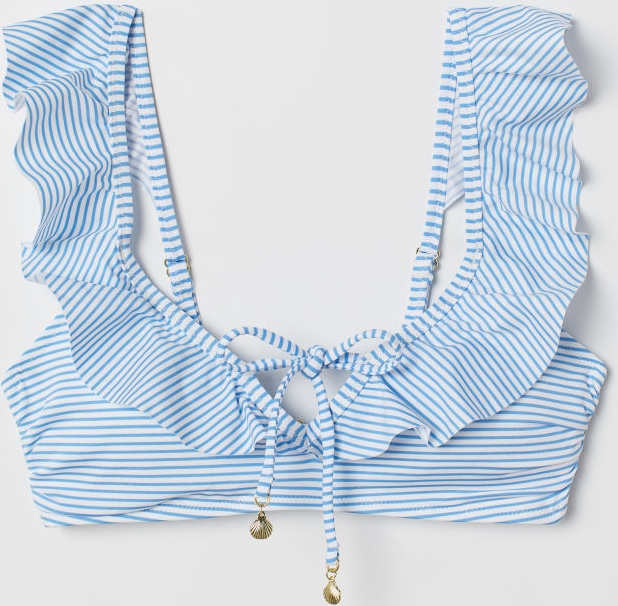 

Верхняя часть купальника H&M 0698293-7 36 Белая с голубым/Полоска