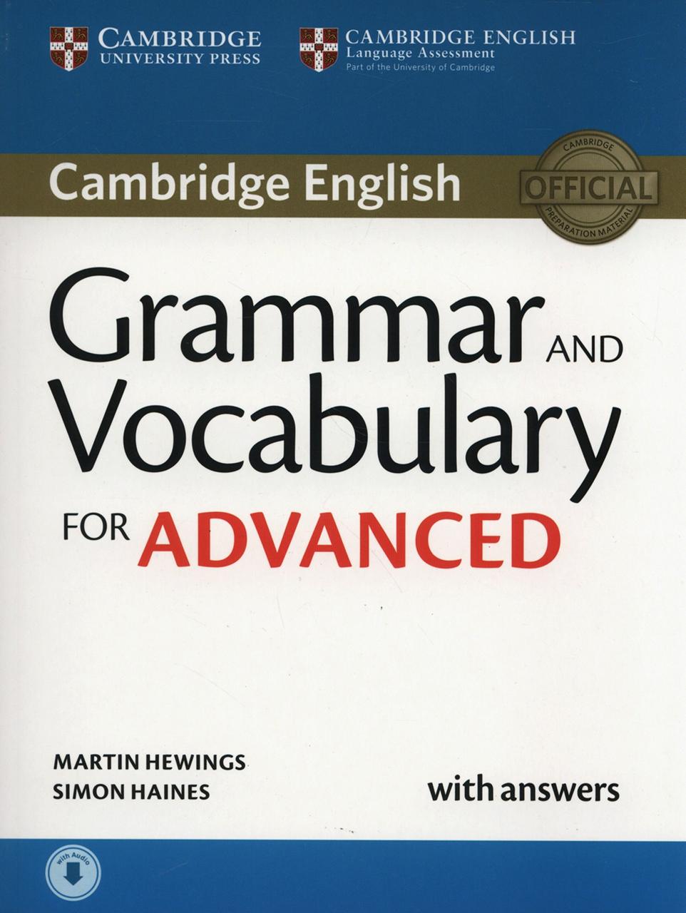 

Grammar and Vocabulary for Advanced Book with Answers