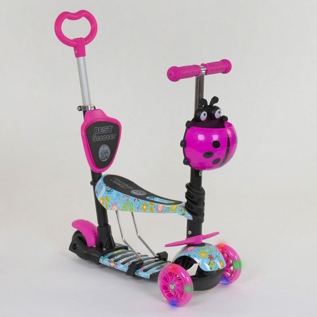 

Самокат BEST SCOOTER 26901 5в1 розовый