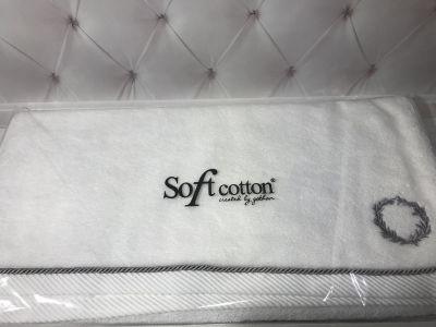 

Полотенце лицевое Soft cotton Sehzade серебро 50х100