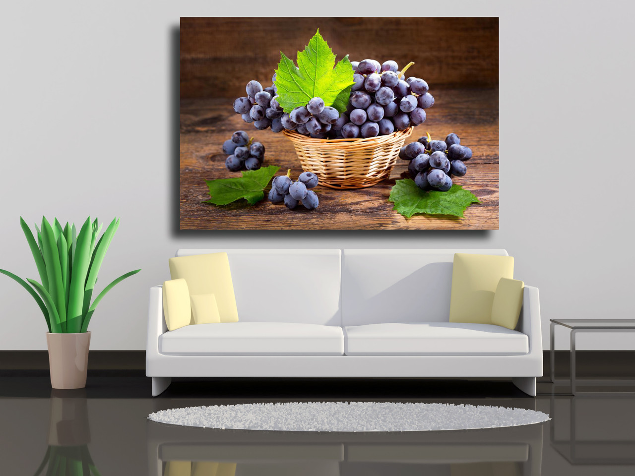

Картина на холсте Виноград в корзине 120х80