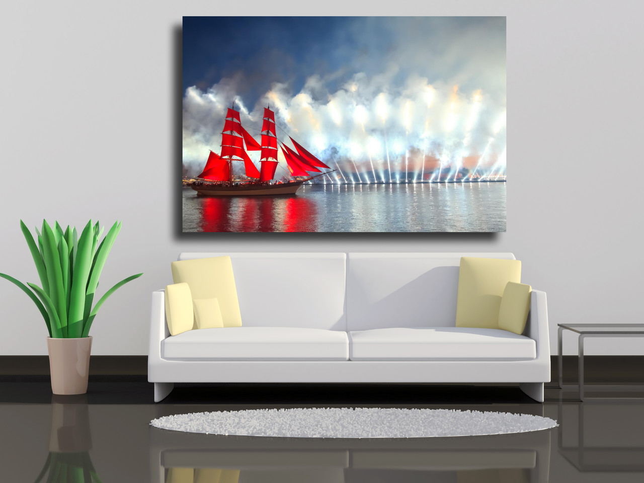 

Картина на холсте Алые паруса 90х60