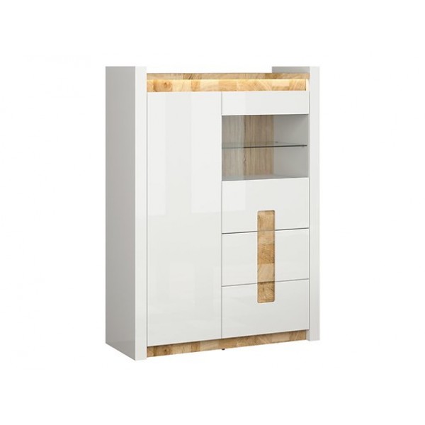 

Шкаф сервант для посуды в гостиную REG1W1D2S из ЛДСП и МДФ Alameda BRW Польша