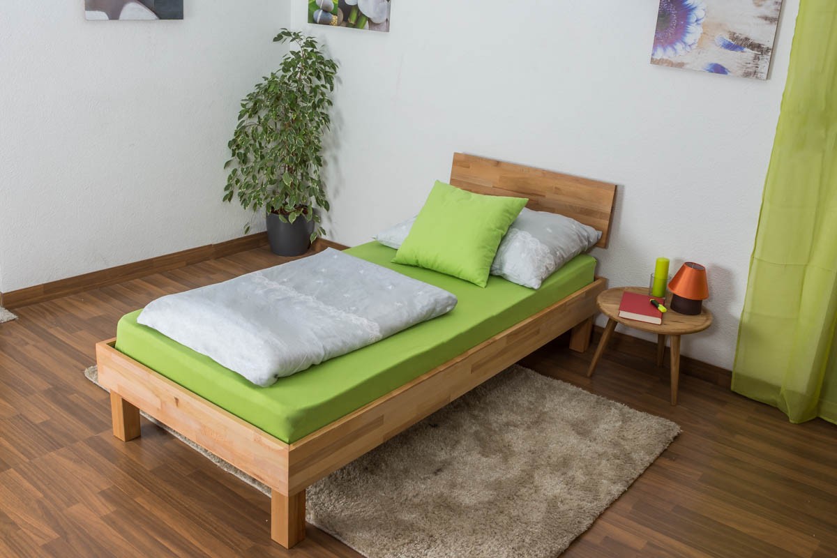 

Односпальная кровать B107 90x200 деревянная из бука Mobler (без матраса)