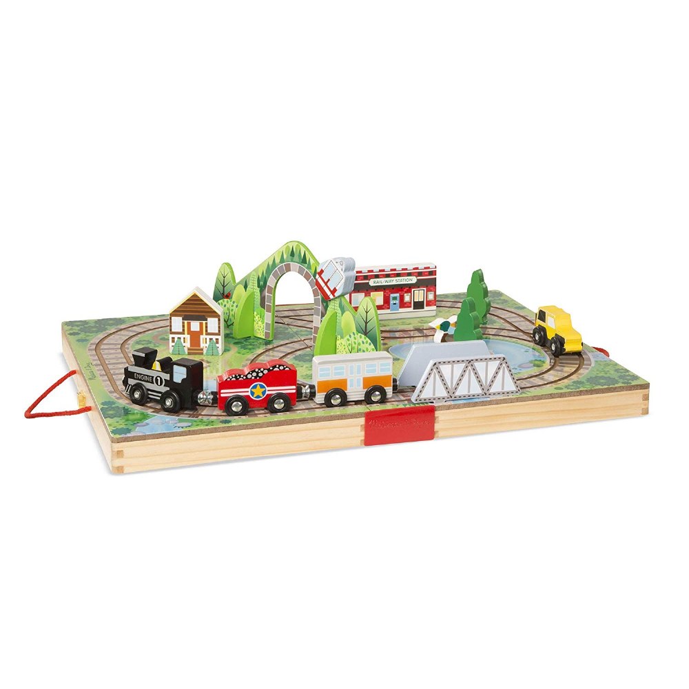 

Деревянный футляр Железная дорога Melissa&Doug арт. MD30140