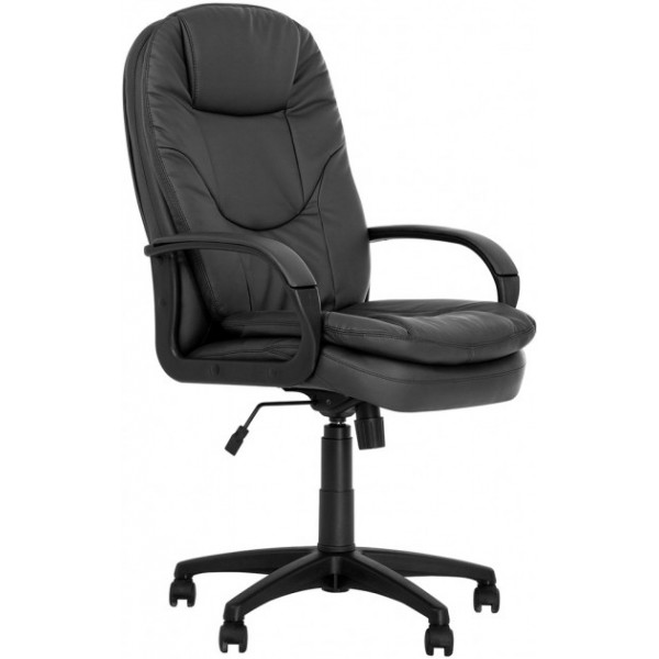 

Кресло офисное для кабинета BONN KD black PL64 с механизмом Tilt, пластиковая черная база, пластиковые подлокотники, с обитыми накладками, обивка экокожа ECO 30 Новый Стиль цвет Черный