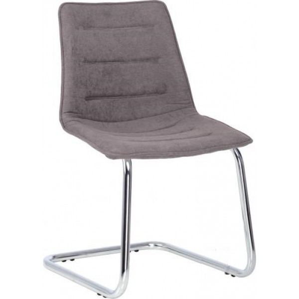 

Обеденный стул кухонный MERI CF chrome каркас - металл хромированный, обивка - ткань SORO-93 цвет Серый Новый Стиль