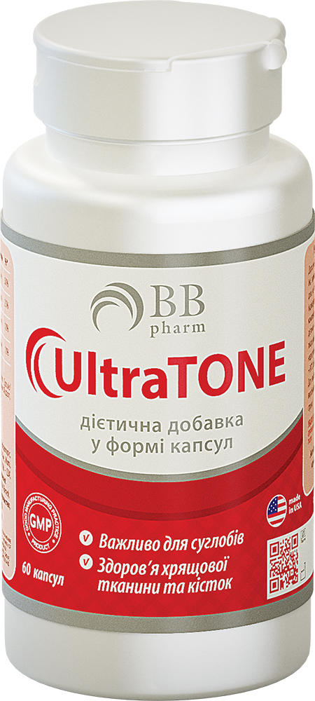 

Хондропротектор BB Pharm UltraTONE Хондроитин + Глюкозамин + Сера + Коллаген 60 капсул (7640162326094)
