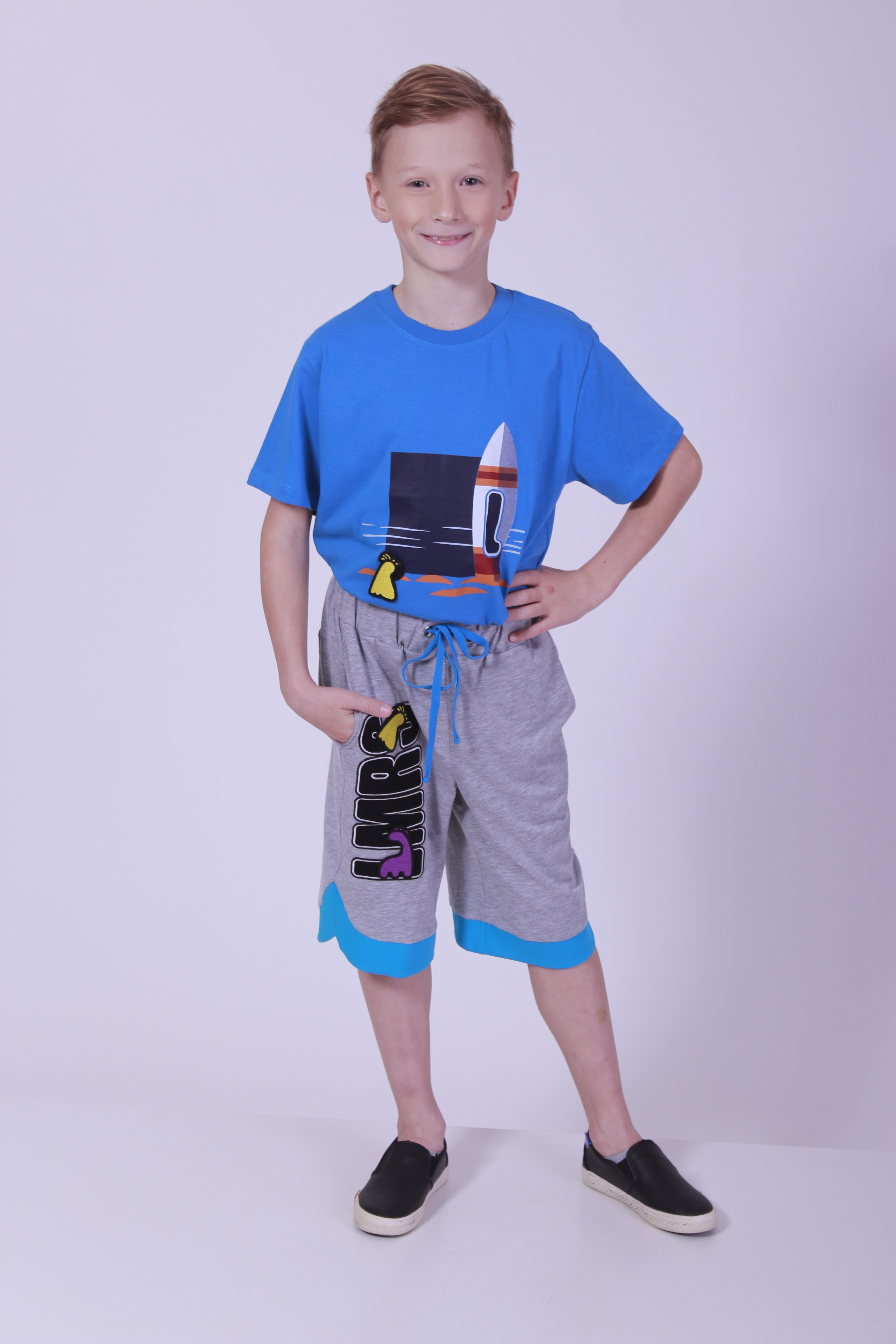 

Шорти KidsCouture Трикотаж 98 см Сірий