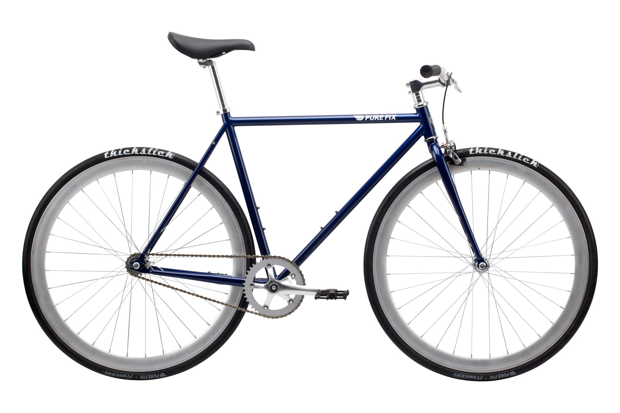 

Велосипед Pure Fix Cycles November54 Синя рама 54cm з сріблястими колесами