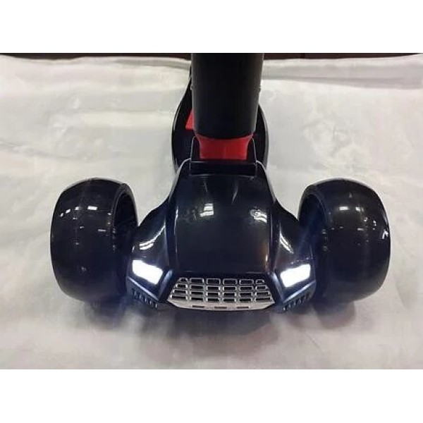 

Трехколесный самокат Scooter машинка, светящиеся фары и музыка, розовая платформа.
