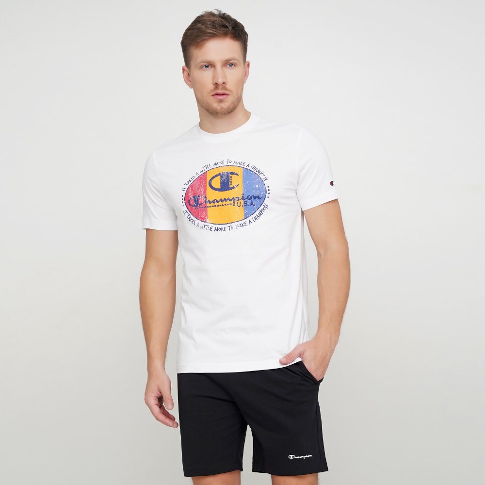 

Мужская футболка Champion Crewneck T-Shirt Белый 45 (cha214315-WHT)