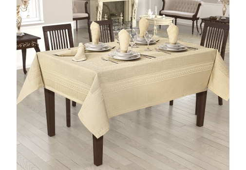 

Скатерть Jackline Pano Linen Cappucino 9886-7 Бежевый