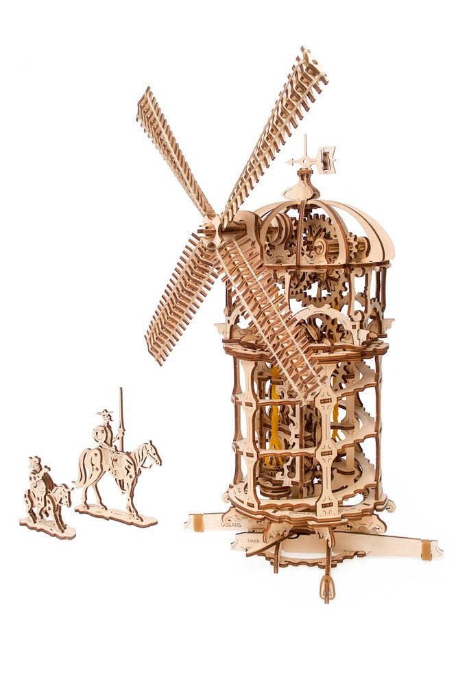 

Механический деревянная 3D модель Ugears Башня-Мельница из фанеры (70055)