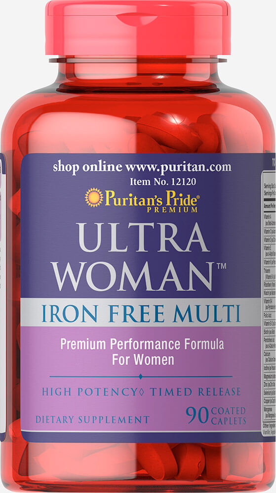 

Витамины для женщин Puritan's Pride Ultra Woman Daily Multi Iron Free Timed Release 90 капсул (333619)