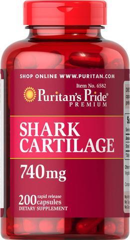 

Препарат для восстановления суставов и связок Puritan's Pride Shark Cartilage 740 мг 200 капсул (333683)