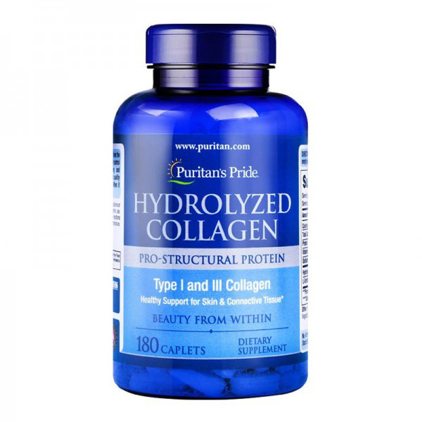 

Препарат для восстановления суставов и связок Puritan's Pride Hydrolyzed Collagen Pro Structural Protein Type 1 and 3 Collagen 180 капсул (333693)