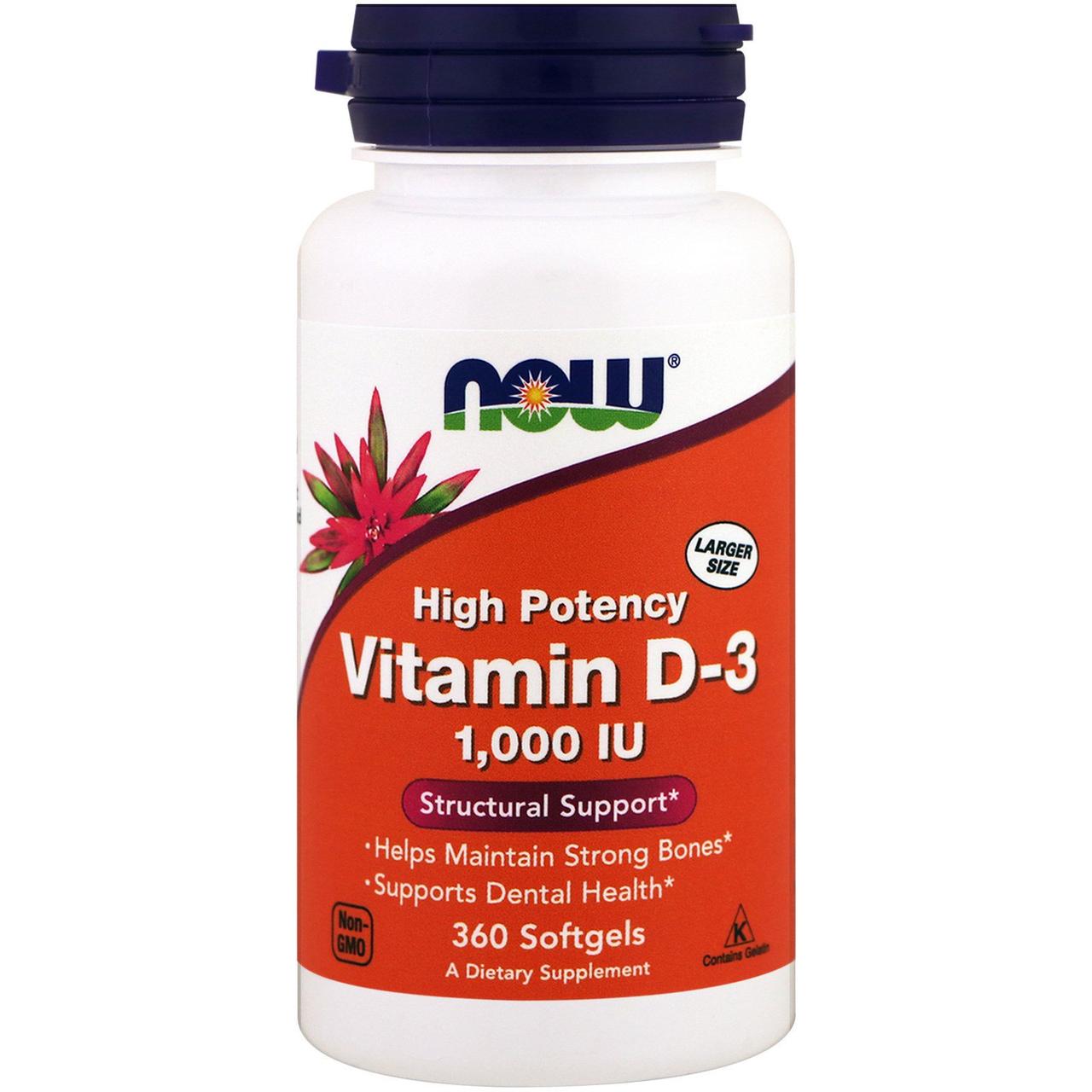 

Витамины Now Foods Vitamin D3 1000 IU 360 капсул (333489)