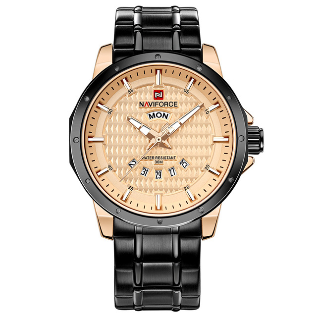 

Мужские часы Naviforce Luxury Gold Black