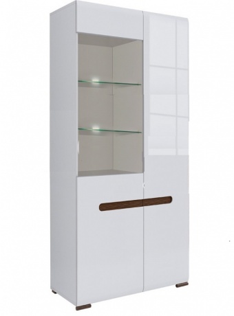 

Сервант BRW Ацтека REG1W1D/21/9 90х210х41 белый / белый глянец