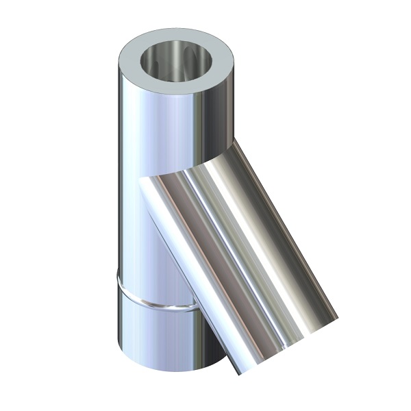 

Тройник Фабрика ZIG 45 для дымохода 150/220 н/оц 0,8 мм