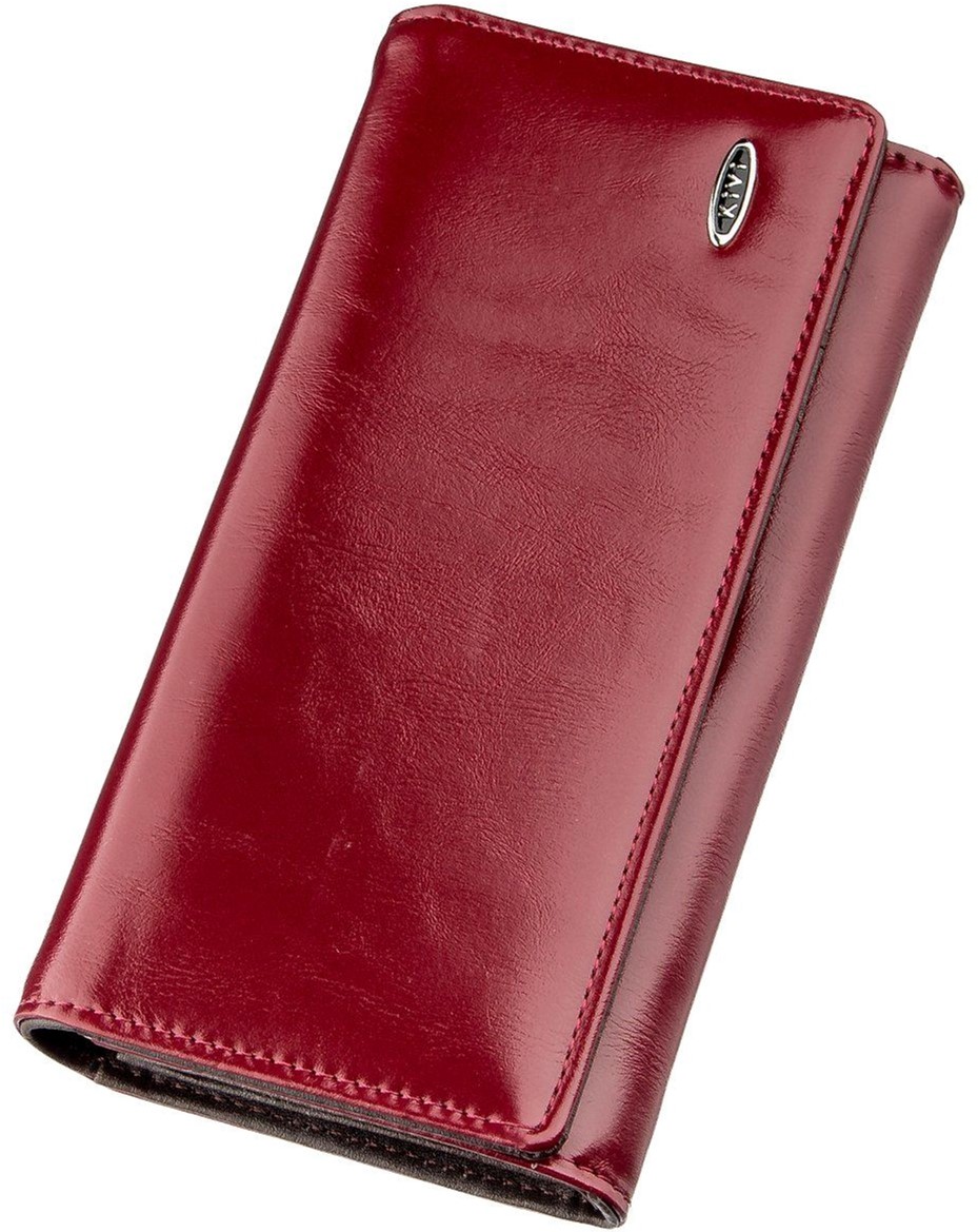 

Женский кошелек из зернистой экокожи Kivi 19060 Бордовый