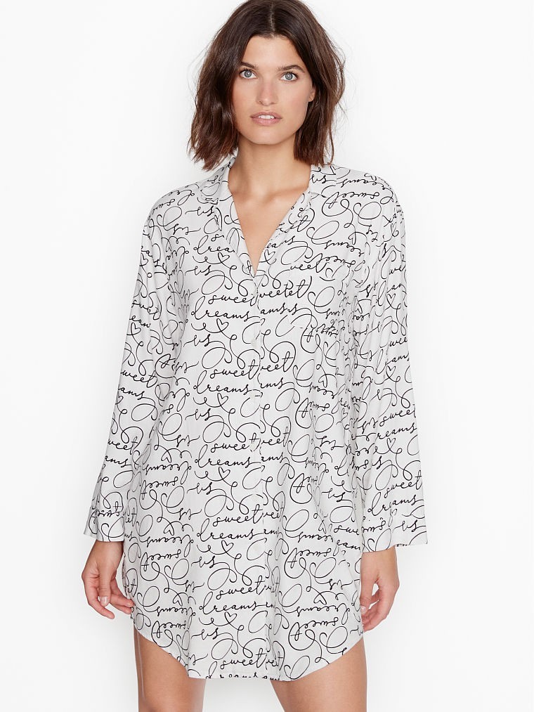 

Ночная рубашка VICTORIA'S SECRET Cotton Printed Flannel Sleepshirt XS хлопок