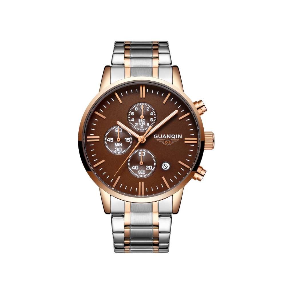 

Часы Guanqin Gold-Brown-SilverGold GQ12006-A CS (GQ12006-AGBrSG)